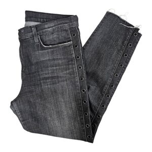 Hudson Luna Midrise Crop Raw Hem With Grommets Size 32